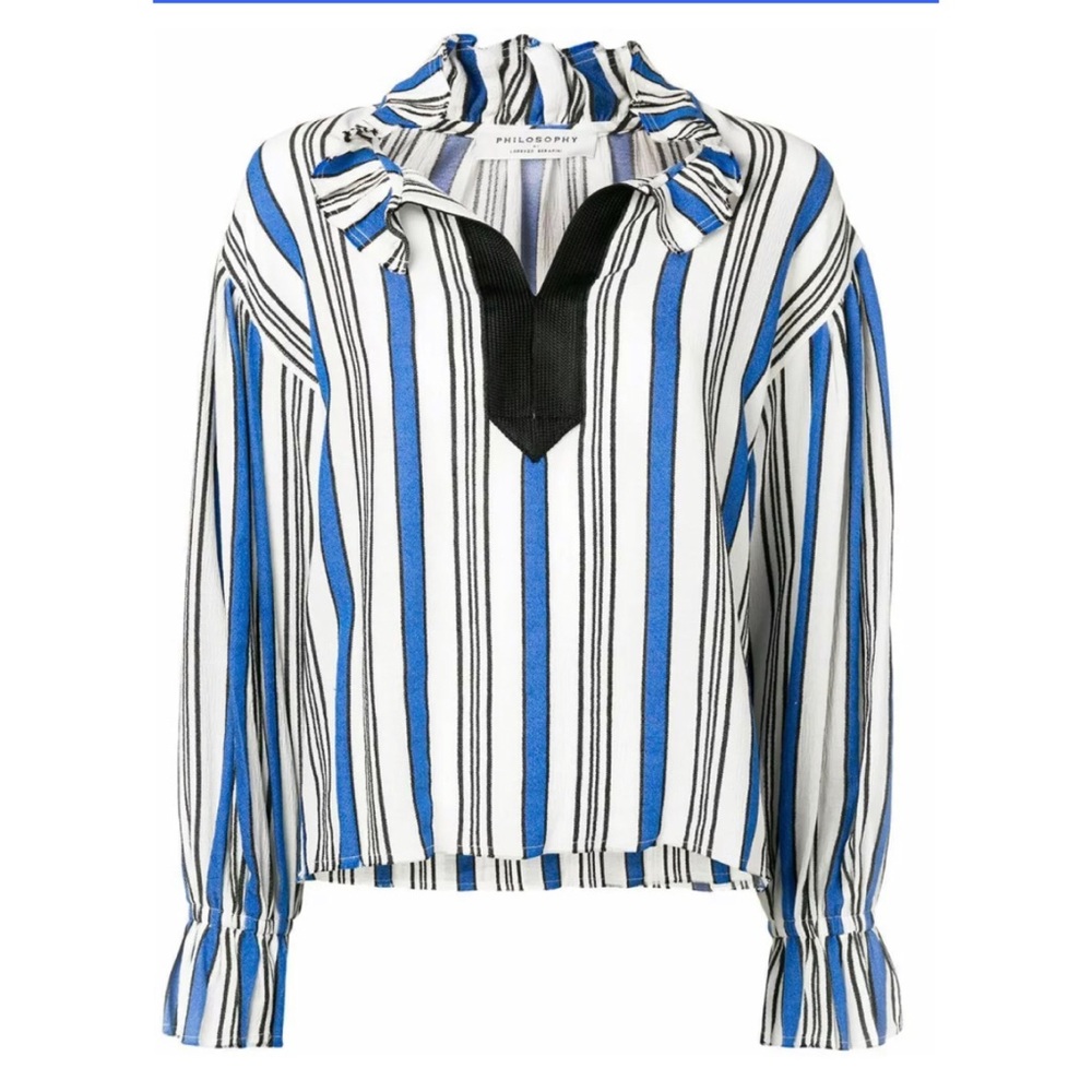 NWT Philosophy di Lorenzo Serafini stripe top sz 4